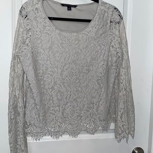 Lace bell sleeve top